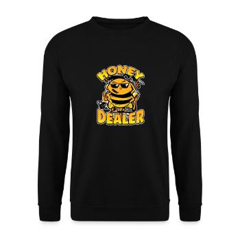 Marchand de miel Apiculteur Abeille Murmure Abeilles Abeilles Abeilles Abeille - Sweat-shirt Unisexe - noir - Devant - Alina (178cm) & Michal (187cm)