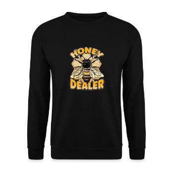 Marchand de miel Apiculteur Abeille Murmure Abeilles Abeilles Abeilles Abeille - Sweat-shirt Unisexe - noir - Devant - Alina (178cm) & Michal (187cm)
