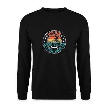 Ich bin extrem selten Radlos 04 - Unisex Pullover - Schwarz - Vorne - Alina (178cm) & Michal (187cm)