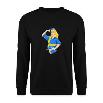Fille suédoise incassable I Héritage suédois I - Sweat-shirt Unisexe - noir - Devant - Alina (178cm) & Michal (187cm)