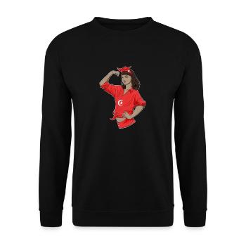 Turkish Girl Unbreakable I Turkish Heritage I - Unisex Pullover - Schwarz - Vorne - Alina (178cm) & Michal (187cm)
