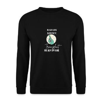 Badass Nierentransplantation Spender überlebender - Unisex Pullover - Schwarz - Vorne - Alina (178cm) & Michal (187cm)