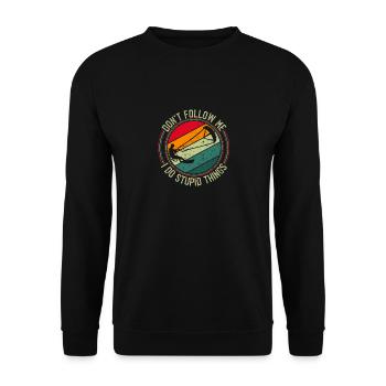 Kitesurfer Kitesurfer Ne me suivez pas je fais - Sweat-shirt Unisexe - noir - Devant - Alina (178cm) & Michal (187cm)
