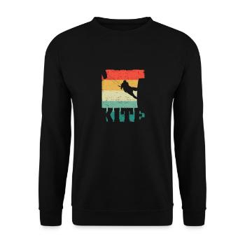 KITE Kiteboarding Kiting Kitesurf Kitesurf - Unisex Sweatshirt - black - Front - Alina (178cm) & Michal (187cm)