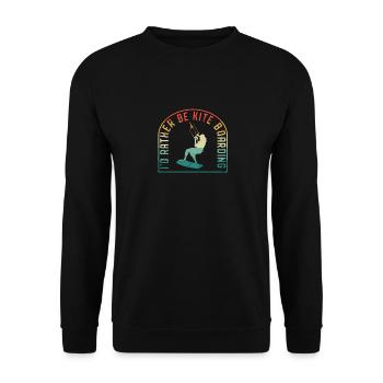Drôle de kitesurf Boarder Kiter I’d Rather Be - Sweat-shirt Unisexe - noir - Devant - Alina (178cm) & Michal (187cm)