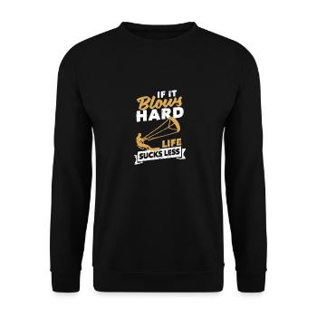 Kitesurf Kitesurf Kiteboard Quand les choses se compliquent - Sweat-shirt Unisexe - noir - Devant - Alina (178cm) & Michal (187cm)