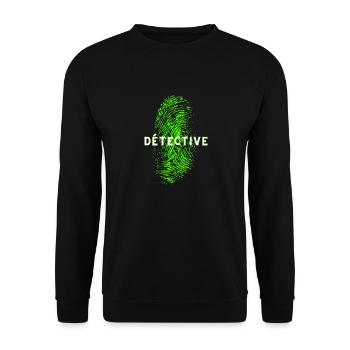 DÉTECTIVE EMPREINTE DIGITALE ADN - Sweat-shirt Unisexe - noir - Devant - Alina (178cm) & Michal (187cm)