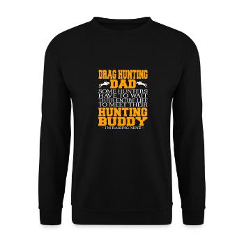 Drag Hunting Dad Drôle Hunting Buddy T-Shirt - Sweat-shirt Unisexe - noir - Devant - Alina (178cm) & Michal (187cm)