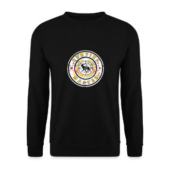 Vintage Hunting Master Awesome Hunting Designs - Unisex Pullover - Schwarz - Vorne - Alina (178cm) & Michal (187cm)