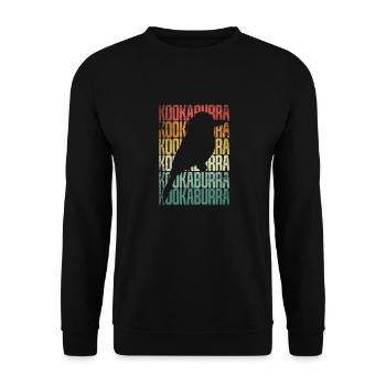Kookaburra Birder Ornithologie ornithologique - Sweat-shirt Unisexe - noir - Devant - Alina (178cm) & Michal (187cm)