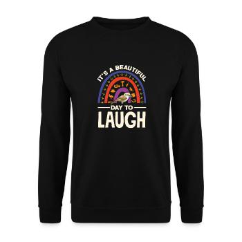Kookaburra Birder Birdwatcher Ornithology Quote - Unisex Sweatshirt - black - Front - Alina (178cm) & Michal (187cm)