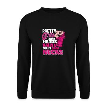 Martial Arts Self Defense Krav Maga Female - Unisex Pullover - Schwarz - Vorne - Alina (178cm) & Michal (187cm)
