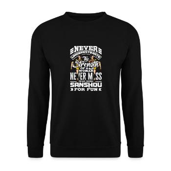 Chinese Martial Arts Female Chinese Boxing Sanshou - Unisex Sweatshirt - black - Front - Alina (178cm) & Michal (187cm)