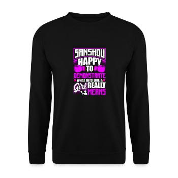 Chinese Martial Arts Chinese Boxing Sanshou - Unisex Sweatshirt - black - Front - Alina (178cm) & Michal (187cm)