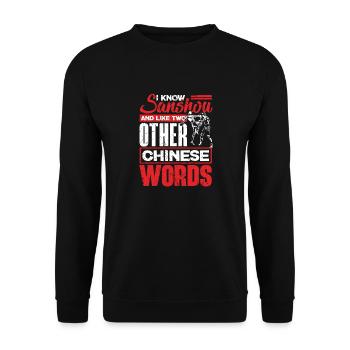 Chinese Martial Arts Chinese Boxing Sanshou Funny - Unisex Sweatshirt - black - Front - Alina (178cm) & Michal (187cm)