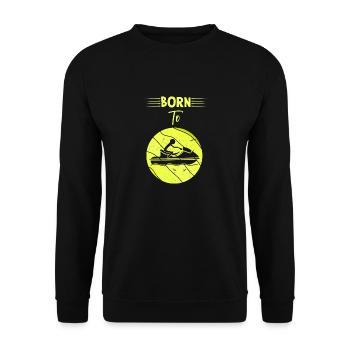 Born to ride jet skis - Unisex Sweatshirt - black - Front - Alina (178cm) & Michal (187cm)
