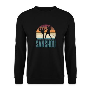 Chinese Martial Arts Sanshou Chinese Boxing - Unisex Sweatshirt - black - Front - Alina (178cm) & Michal (187cm)