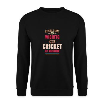 Dictons drôles Design Cricket Cool Dicton - Sweat-shirt Unisexe - noir - Devant - Alina (178cm) & Michal (187cm)