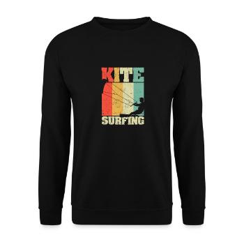 Kitesurf Kiteboard Surf Kitesurf Kitesurf - Sweat-shirt Unisexe - noir - Devant - Alina (178cm) & Michal (187cm)