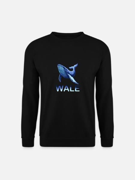 Blauer Wal - Unisex Pullover - Schwarz