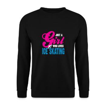 Juste une fille qui aime le thé vintage de patinage sur glace - Sweat-shirt Unisexe - noir - Devant - Alina (178cm) & Michal (187cm)