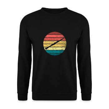 Clarinet Retro - Unisex Pullover - Schwarz - Vorne - Alina (178cm) & Michal (187cm)