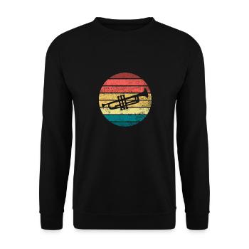 Trompette Rétro - Sweat-shirt Unisexe - noir - Devant - Alina (178cm) & Michal (187cm)