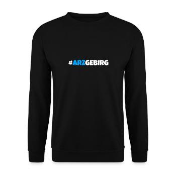 Arzgebirg mei Haamit - Unisex Pullover - Schwarz - Vorne - Alina (178cm) & Michal (187cm)