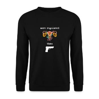 Plus réglementé que les armes à feu - Sweat-shirt Unisexe - noir - Devant - Alina (178cm) & Michal (187cm)