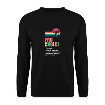 Définition du choix Pro - Sweat-shirt Unisexe - noir - Devant - Alina (178cm) & Michal (187cm)
