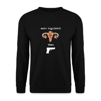 Plus réglementé que les armes à feu - Sweat-shirt Unisexe - noir - Devant - Alina (178cm) & Michal (187cm)