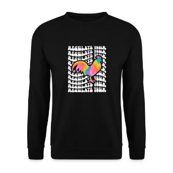 Regulieren Sie Ihren Cock Tie Dye - Unisex Pullover - Schwarz - Vorne - Alina (178cm) & Michal (187cm)
