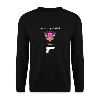 Plus réglementé que les armes à feu - Sweat-shirt Unisexe - noir - Devant - Alina (178cm) & Michal (187cm)