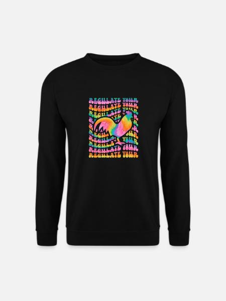Regulate Your Cock Tie Dye - Unisex Sweatshirt - black