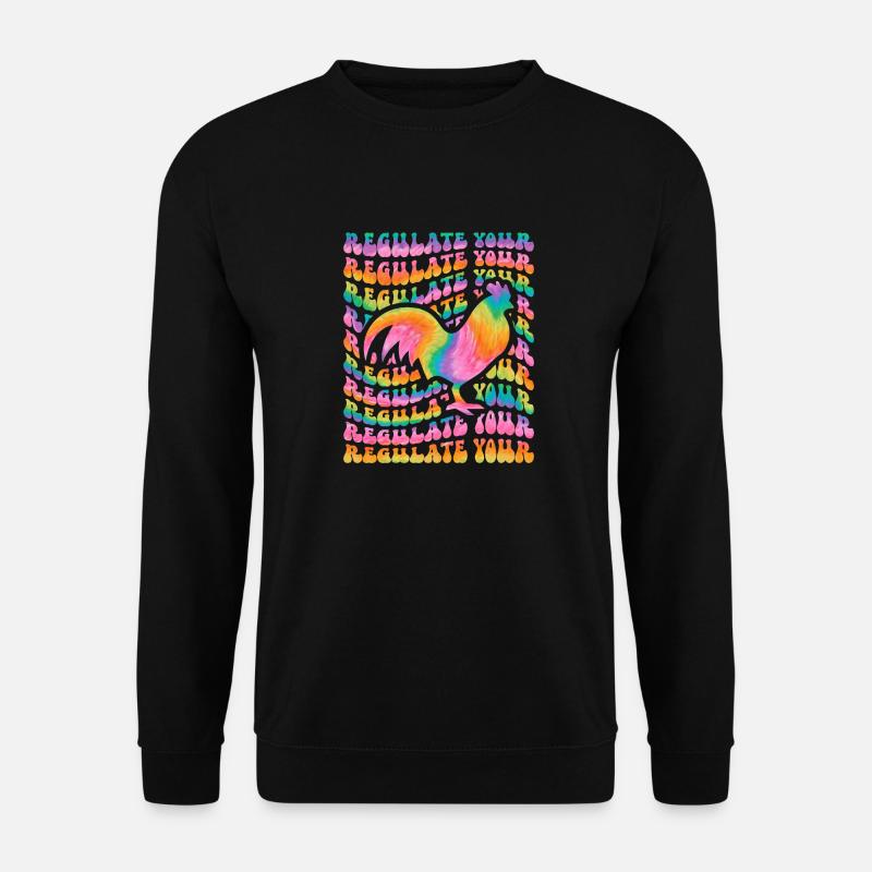 Regulate Your Cock Tie Dye - Unisex Sweatshirt - black