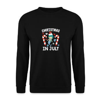Drôle d’été Vacances à la plage Sirène Noël à J - Sweat-shirt Unisexe - noir - Devant - Alina (178cm) & Michal (187cm)