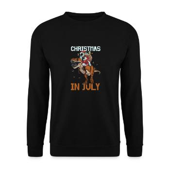Drôle de vacances d’été à la plage Noël en juillet - Sweat-shirt Unisexe - noir - Devant - Alina (178cm) & Michal (187cm)