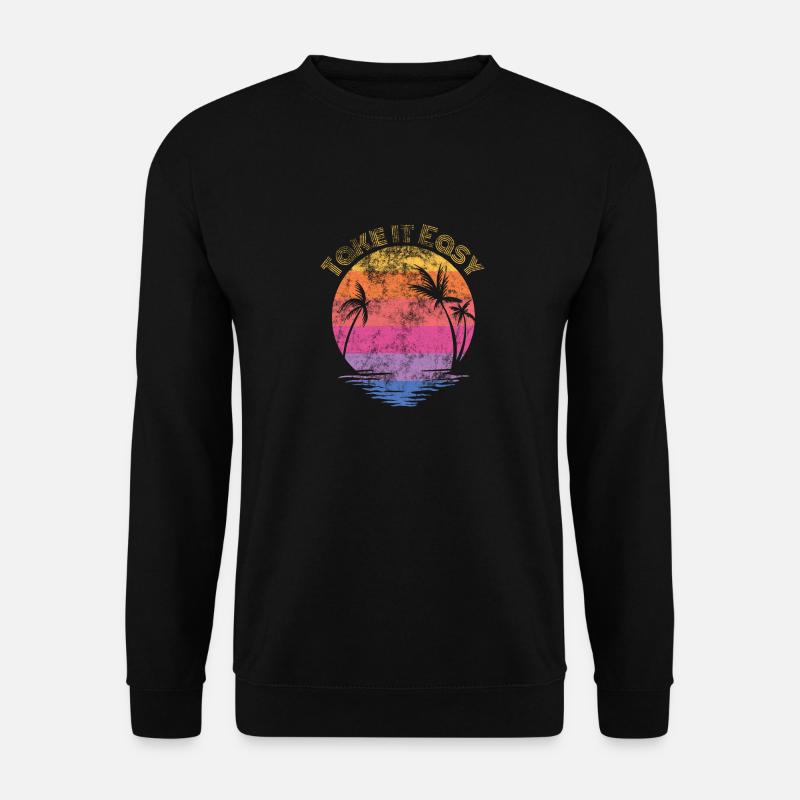 Cool Retro Design Summer Beach Palms Summer - Unisex Sweatshirt - black