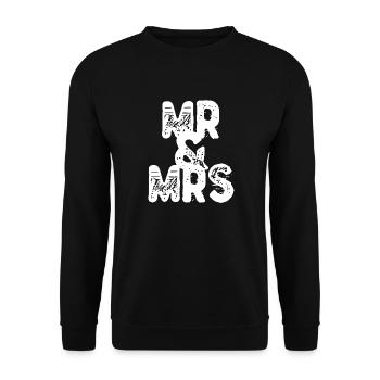 He and you | Mr. and Mrs. | Mr and Mrs - Unisex Sweatshirt - black - Front - Alina (178cm) & Michal (187cm)