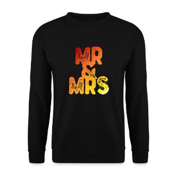 He and you | Mr. and Mrs. | Mr and Mrs - Unisex Sweatshirt - black - Front - Alina (178cm) & Michal (187cm)