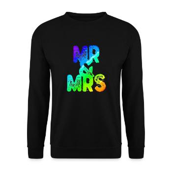He and you | Mr. and Mrs. | Mr and Mrs - Unisex Sweatshirt - black - Front - Alina (178cm) & Michal (187cm)