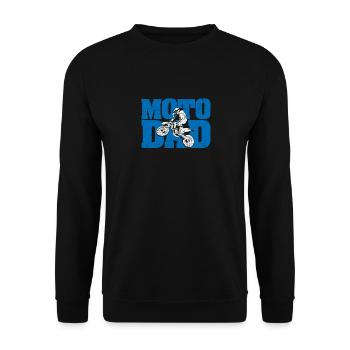 Moto Dad Dirt Bike Motocross Biker Motorcycle - Unisex Sweatshirt - black - Front - Alina (178cm) & Michal (187cm)