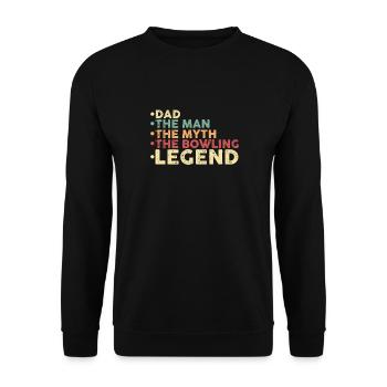 Legendäres Bowling - Unisex Pullover - Schwarz - Vorne - Alina (178cm) & Michal (187cm)