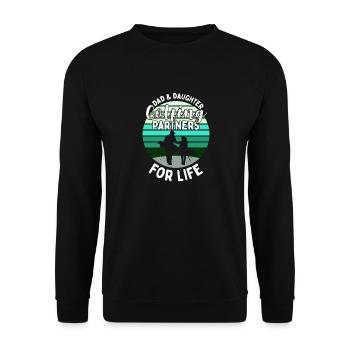 Père et fille Partenaire de golf Partner Look - Sweat-shirt Unisexe - noir - Devant - Alina (178cm) & Michal (187cm)
