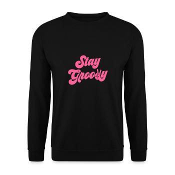 Restez Groovy - Sweat-shirt Unisexe - noir - Devant - Alina (178cm) & Michal (187cm)