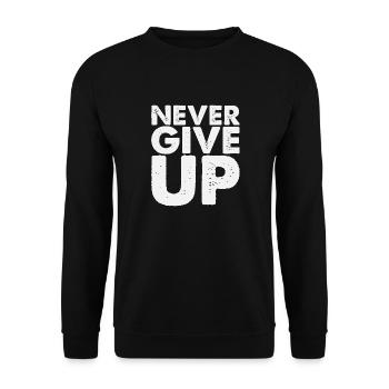 N’abandonnez jamais - Sweat-shirt Unisexe - noir - Devant - Alina (178cm) & Michal (187cm)
