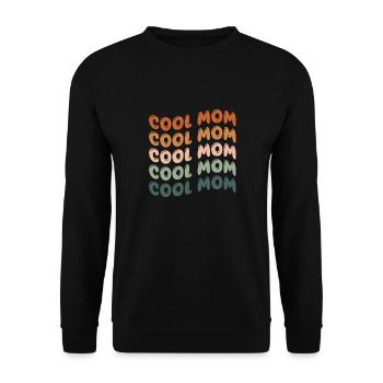 Cool Mom - Unisex Pullover - Schwarz - Vorne - Alina (178cm) & Michal (187cm)
