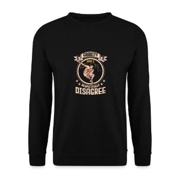 Gravity And I Respectfully Disagree Parkour Trace - Unisex Pullover - Schwarz - Vorne - Alina (178cm) & Michal (187cm)