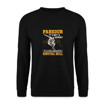 Parkour It's Not A Hobby Traceur Vault - Unisex Pullover - Schwarz - Vorne - Alina (178cm) & Michal (187cm)