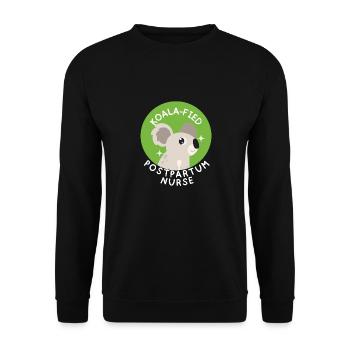 Postpartum Nurse Cute Koala Mother Baby RN Nurse - Unisex Sweatshirt - black - Front - Alina (178cm) & Michal (187cm)